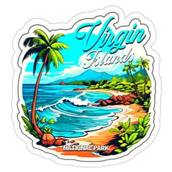 No Thorns Media Virgin Islands National Park Sticker Adventure Souvenir Decal Vinyl Small Waterproof for Water Bottle Mug Passport Scrapbook Notebook Laptop Tumbler Skateboard Computer Phone 4