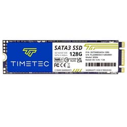 Timetec 128GB SSD 3D NAND SATA III 6Gb/s M.2 2280 NGFF 64TBW Read Speed Up to 550MB/s SLC Cache Performance Boost Internal Solid State Drive for PC Computer Laptop and Desktop (128GB)