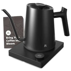 Greater Goods Electric Gooseneck Kettle - Perfect for Tea and Pour Over Coffee, 1200 Watt (Onyx Black)