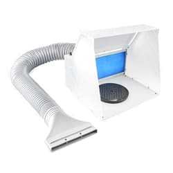 JOYABEST Airbrush Hobby Spray Booth Kit,Paint Booth with Adjustable 5.1m³/min Powerful Fan and LED Light,5 Foot Exhaust Extension Hose,2-layerFilter Spray Booth for Painting,Cake, Craft, Hobby,