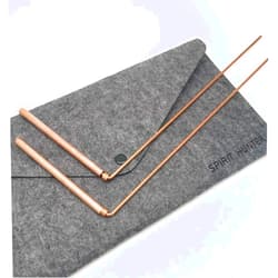 Spirit Hunter 99.9% Copper Dowsing Rod- 2PCS Divining Rods with Bag - Detect Gold, Water, Ghost Hunting etc.