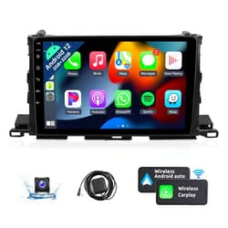 Naifay Android Car Radio for Toyota Highlander 2014-2019 with Wireless Carplay & Android Auto, 2+32G 10.1