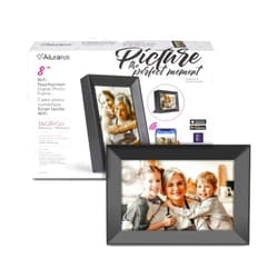 Aluratek 8'' WiFi Touchscreen Digital Photo Frame with Auto Rotation and 16GB Built-in Memory - AWS08F, Black