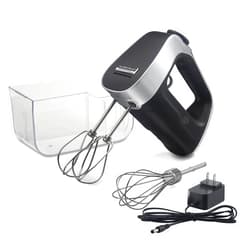 Hamilton Beach Professional Cordless Electric Hand Mixer with Infinite Speed Control, Powerful DC Motor for Effortless Mixing, Quick Recharging, LCD Screen, Whisk, Storage Case, Black (62673)