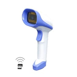 AMBIR BR200 Wireless/USB Barcode Scanner: Supports-1D,2D,PDF417, & QR barcodes. OS: Win, Mac, Linux, Android-White/Blue
