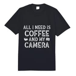 Photography and Coffee lovers Inc All I Need is Coffee and My Camera Photography Comfort Colors Adult Heavyweight T-Shirt