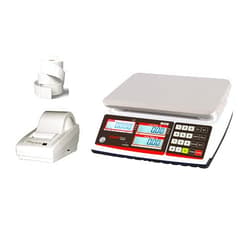 VisionTechShop TVP-60B Price Computing Scale, Lb/Oz/Kg Switchable, 60lb Capacity, 0.01lb Readability, NTEP Legal for Trade COC #19-038, DLP-50 Thermal Label Printer, 1 Case of Labels LST8060