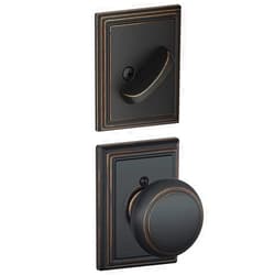 Schlage F59 AND 716 ADD Addison Collection Andover Handleset Interior Knob, Aged Bronze (Interior Half Only)