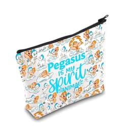 LEVLO Hercules Pegasus Cosmetic Makeup Bag Horse Pegasus Lover Gift Pegasus is my Spirit Animal Hercules Pegasus Merchandise (Pegasus Bag)