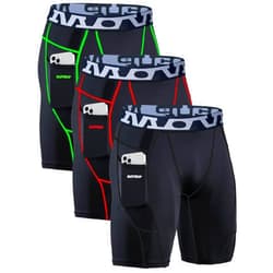 MOVEUP Men's Athletic Performance Compression Shorts Underwear Sports Workout Active Cool Dry Running Tights Short