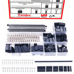 Twidec/600PCS 2.54mm Dupont Connector Kit 1/2/3/4/5/6/7 Pin Housing Connector with 2.54 Male and Female Dupont Terminals Crimping Connectors and 2.54mm 40 Pin Single Row Connector Set N-011-BK