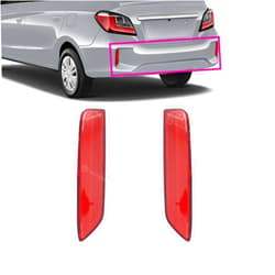 JZPARTFIT Rear Tail Lamp Bumper Reflector Compatible with 2021-2024 Mitsubishi Mirage Hatchback G4 Sedan Pair Left Driver & Right Passenger Side 8355A124 8355A123 (Pair)