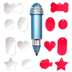 Dbwohle Engraving Tool, with 2 Color & 7 Lovely Blank Tags, Compatible with Cricut Maker, Explore, Explore Air, Explore Air 2 and Explore One (Navy Blue)