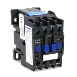 Baomain AC Contactor CJX2-0910 110V 50/60 Hz Coil 3 Phase 660V 9A, Contactor Switch Auxiliary 1NO, Universal Circuit Control,DIN Rail Mount