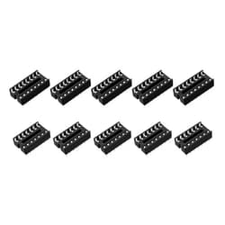 MECCANIXITY DIP IC Chip Socket Adapter, 2.54mm Pitch 2 Row 14 and 16 Flat Pins Soldering Total 40pcs