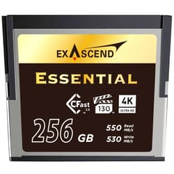 Exascend Essential 1 TB / 512 GB / 256 GB CFast 2.0 Card, Read up to 550MB/s (256 GB)