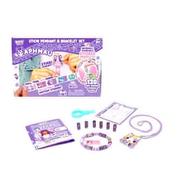 Sky Castle Sticki Rolls x Aphmau Toy Pendant & Bracelet Set – 120 Holographic Stickers, Wearable Toy Jewelry, and Collector’s Page – Limited Edition for Kids Ages 5 and Up - Rainbow Swirl Cat