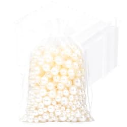 Hopttreely White Sheer Organza Bags, 4x6 inch 50PCS Mesh Bags Drawstring Gift Bags Jewelry Pouches for Candy Wedding Favors, Jewelry, Festival, Makeup