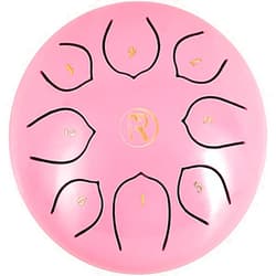 RANMING Pink Steel Tongue Drum 6 Inch 8 Note Tongue Drum Handpan Drum C Key Tank Drum with Carry Bag,Drumsticks,Finger Paddles,musical Book, for Musical Meditation Yoga Zen Gifts(Pink)