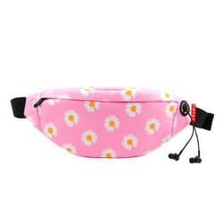 NextFri Fanny Pack for Men Women Waist Bag with Adjustable Strap 3 Zipper Pocket Pink