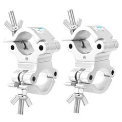 Eyeshot 2 Inch Pro-Swivel Truss Clamp TUV, 2 Pack Eyeshot Heavy Duty 1100lb Swivel Coupler Truss Clamps, Dual Head Turn As Needed Two 360 Degree Lighting Clamps, Fit Pipe/Truss OD 48-52mm