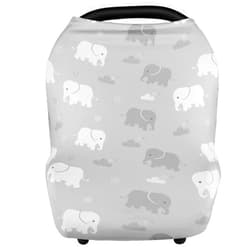TANOFAR Nursing Cover Breastfeeding, Multi-use Baby Car Seat Covers Boys, Infant Stroller Cover, Stretchy Carseat Canopy, Soft Breathable, Elephant