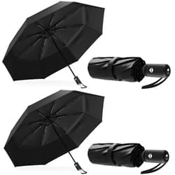 Rain-Mate Windproof Compact Umbrellas for Rain - Portable Folding Travel Umbrella - Auto Open & Close Button