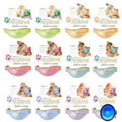 Applaws Cat Food in Broth Pots Variety Pack,Bowl - 6 Flavors - 2.12 Ounces Each (12 Total) Pots,