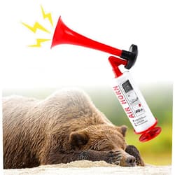Qidoe Bear Horn Self Defense, Loud Air Horn for Bears, 130dB Heard up to 1/2 Mile Away, Handheld Air Horns for Safety, Bear Alarm Scare Wild Animals, Ideal for Hiking, Boating, Sports Events, Parties