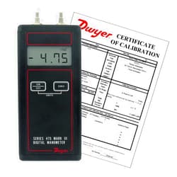 DWYER 475-5-FM-NIST Digital Manometer + NIST Certificate. 0-20.00 psi (1.379 bar). Pos, Neg, Diff Pressure. Air- and NG-Compatible. FM-Approved. Fresh NIST Valid 1 Year. Lead Time 2-3 Weeks.