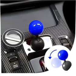 Ongfuwu Car Push to Start Button Rocker, Car Engine Start Stop Button Joystick Plastic Ball-bar, One-Touch Start Button with Rocker Lever, Universal Decorative Car Accessories (Blue)