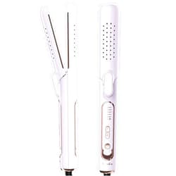 Terviiix Airflow Styler Curling Iron, Hair Curler with Cooling Air Vents to Lock in Style, Titanium Flat Iron Hair Straightener for Travel, 5 Adjustable Temp, Dual Voltage, Auto Shut Off, Purple
