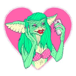 Leyland Designs Greta The Gremlin Bumper Sticker Window Water Bottle Decal 5