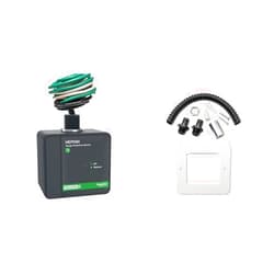 Square D by Schneider Electric HEPD80 Universal Whole House Surge Protection Device, 1-Phase, 3-Wire for 120/240V, 80kA, Black & Square D - HEPD58MKF HEPD Flush Mount Kit, White