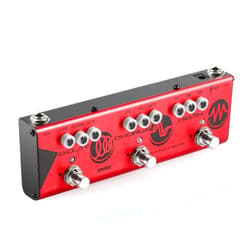 Donner Multi Guitar Effect Pedal Alpha Force 3 in 1 Effects Delay Chorus High Gain Distortion Pedal with Adapter