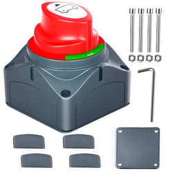 Dluobu Battery Disconnect Switch Master,12V-48V Waterproof Battery Shut Off Switch,Heavy Duty Battery Isolator Switch,275Amps High Current for Car Marine Boat RV Vehicles,【On/Off】