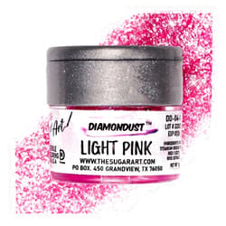 DiamonDust Light Pink Edible Glitter for Drinks, Cocktails, Cake Decorating, Strawberries, Chocolates & More | No Taste | 4g | 100% Food-Safe | Kosher, Vegan, Gluten & Nut Free | DiamonDust by The Sugar Art