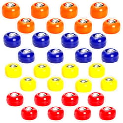 TOPZEA 32 Pieces Mini Shuffleboard Replacement Pucks, Shuffle Board Rollers Set Desktop Free Sliding Beads Tabletop Curling Game Accessories Equipment for Indoor Home Leisure Sport
