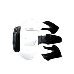 ICONSPORTSS 7pcs ABS Plastic Fender Fairing Body Work Kit Mudguard Set For Motorcycle Pit Dirt Bikes BBR Style 110cc 125cc 140cc 150cc 160cc (Black)