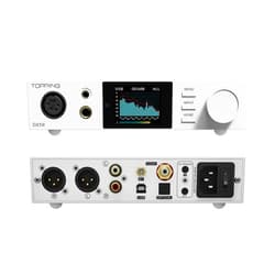 KGUSS Topping DX5II Fully Balanced DAC Headphone Amp Combo - Dual ES9039Q2M 10 Band PEQ DSD512 Native PCM768kHz 6.35mm SE 4.4mm Balanced 4pin XLR Balanced Output (White)
