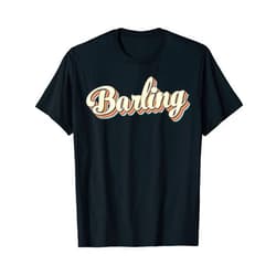 Barling Retro Vintage Style T-Shirts Barling TShirt Retro Art Baseball Font Vintage T-Shirt