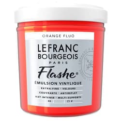Lefranc Bourgeois Lefranc & Bourgeois Flashe Vinyl Paint - Fluorescent Orange, 125 ml jar