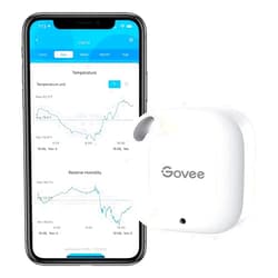 Govee Bluetooth Hygrometer Thermometer, Wireless Thermometer, Mini Humidity Sensor with Notification Alert, Data Storage and Export, 262 Feet Connecting Range