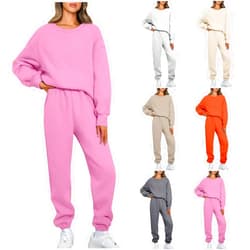 Piuwrlz 2 Piece Sets for Women Fashion Tracksuit Casual Long Sleeve Sweatshirt Sweatpants Suit Loungewear Sets