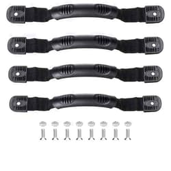 KEGOBA 4PCS Kayak Carry Handles, Sturdy Canoe Boat Handle with Screws for Ocean Kayak Emotion Kayaks Luggage Outdoor Sport Canoe Handle Kayak Parts Black