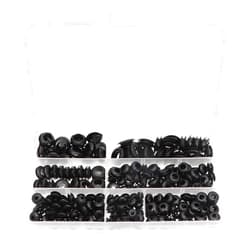 Xokipol 260 Pcs Rubber Grommet Kit Set of 7 Sizes, Firewall Hole Plug Ring Rubber Gasket for Plumbing, Hardware Repair, Automotive, Wiring, Plug and Cable