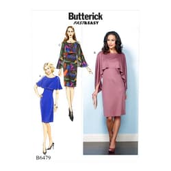 Butterick Patterns Misses' Pullover Attached Capelets Dresses, E5 (14-16-18-20-22)