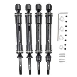 MORLORDY 4Pcs Front & Rear CVD Drive Shafts Harden Steel Axle Shafts for 1/10 TRX Slash 4X4 Rustler Stampede 4WD VXL RC Truck Upgrade Parts