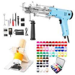 Fancybant Tufting Gun Starter Kit with Carpet Trimmer & 42 Yarns,2 in 1 Cut Pile & Loop Pile Rug Tufting Gun - Easy-to-Use Rug Making Kit for Beginners and Amateur