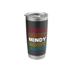 Team Mindy Nickname Personal First Name Gifts I Love Mindy Personalized Retro Sunset First Name Stainless Steel Insulated Tumbler